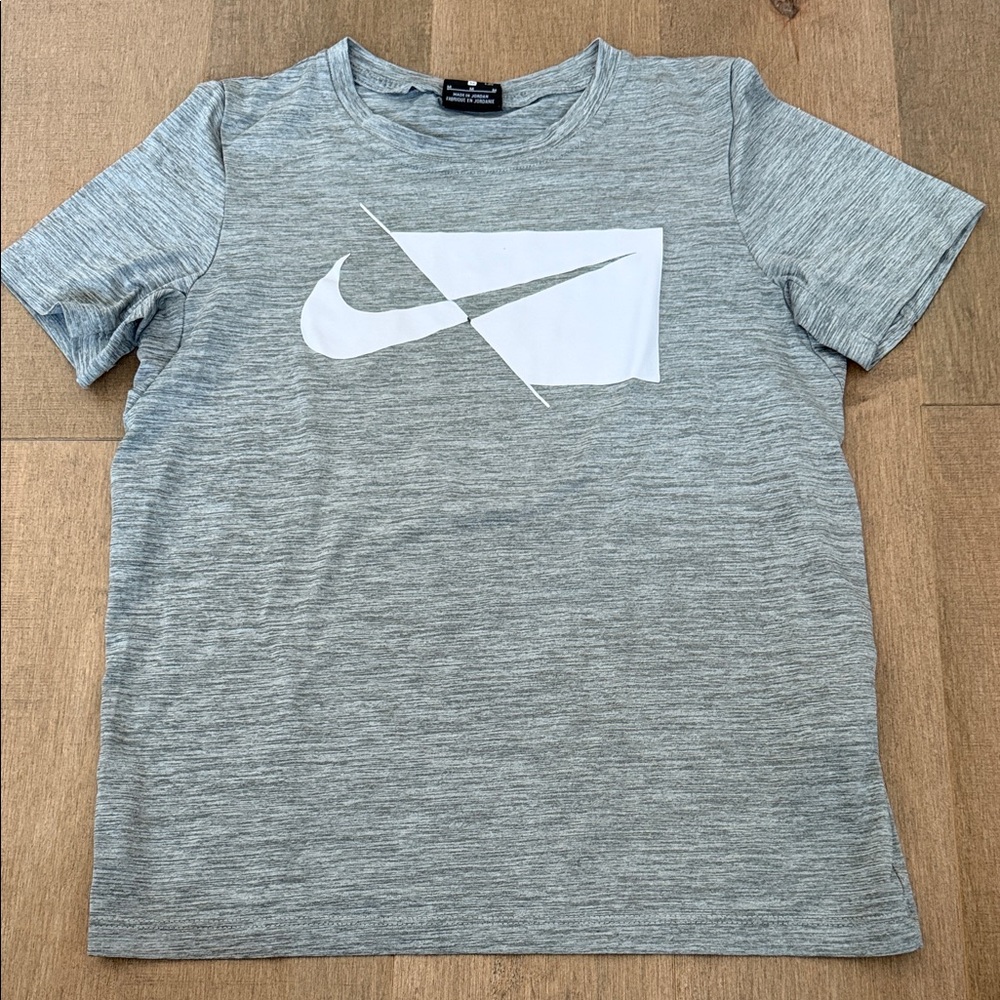 Nike Kids Heather Gray Short Sleeve Tee